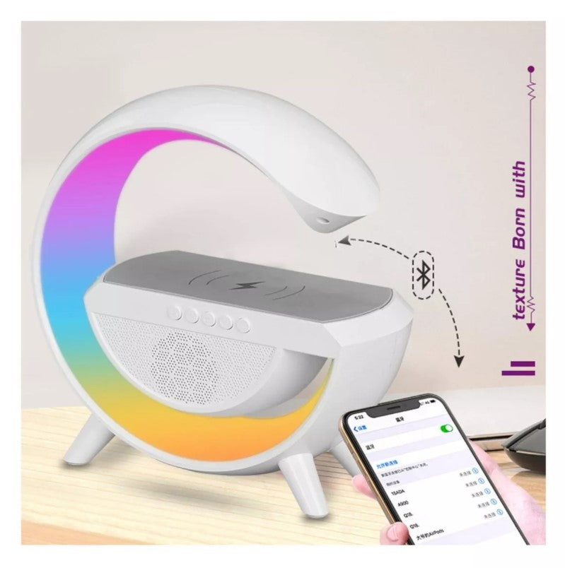 Lámpara Despertador Cargador Inalámbrico 4 en 1: Diseño Inteligente para tu Hogar