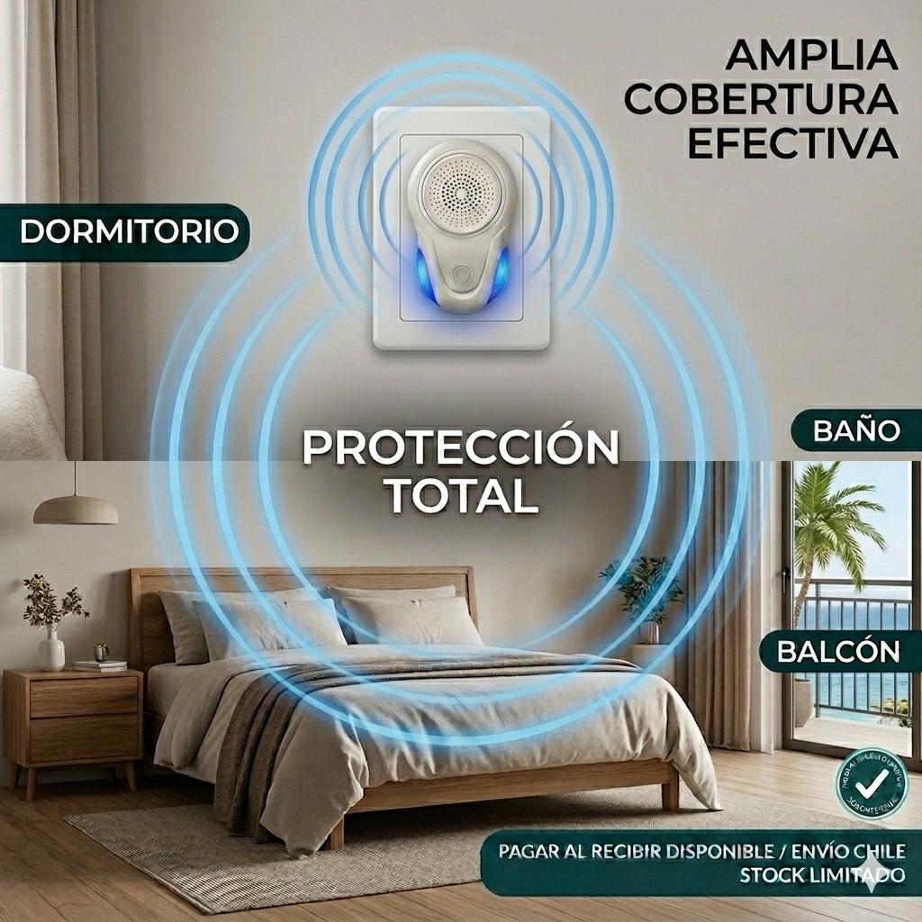 Repelente Ultrasónico 360°: Chao a Ratones e Insectos